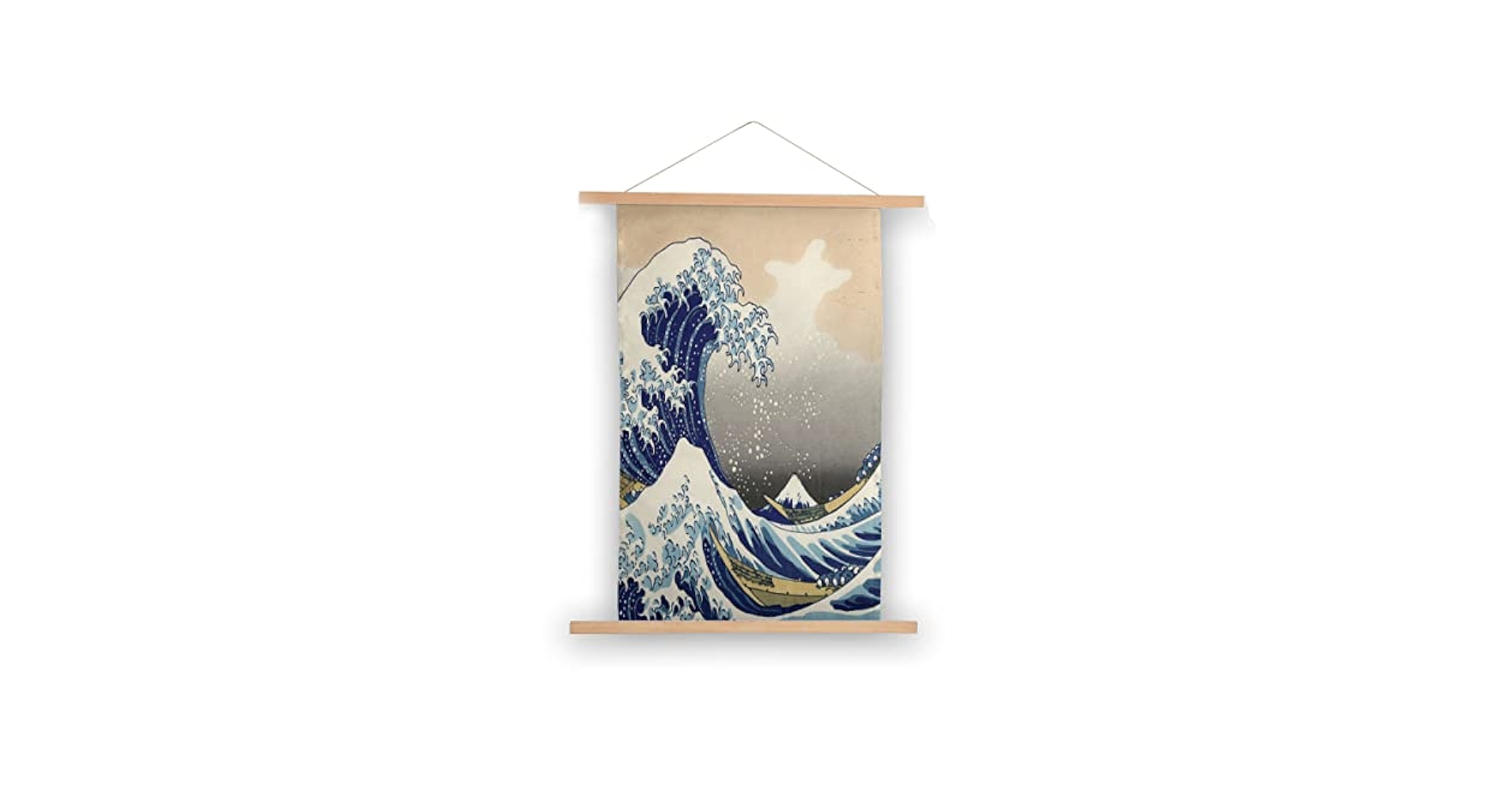 掛け軸 タペストリー　神奈川沖浪裏◆葛飾北斎 （工芸作品・新品) 送料無料 壁掛けタペストリー 浮世絵 葛飾北斎 冨嶽三十六景風